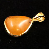 Japanese Natural Fluorescent Opal Orange ー Foam 14mm Pendanttop 2.2g (ID:24476)