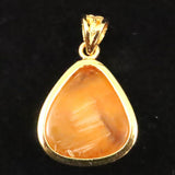 Japanese Natural Fluorescent Opal Orange ー Foam 14mm Pendanttop 2.2g (ID:24476)