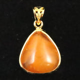 Japanese Natural Fluorescent Opal Orange ー Foam 14mm Pendanttop 2.2g (ID:24476)