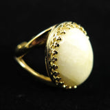 Japanese Natural Quartz 18mm Oval Ring 18000g (ID:25058)