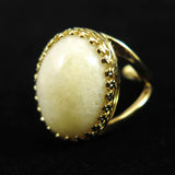 Japanese Natural Quartz 18mm Oval Ring 18000g (ID:25058)