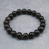 Japanese Natural Obsidian 10mm Bead Bracelet 28.3g (ID:25372)