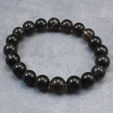 Japanese Natural Obsidian 10mm Bead Bracelet 28.3g (ID:25372)
