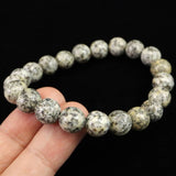 Japanese Natural Kurama Diorite 10mm Bead Bracelet 27.8g (ID:25418)