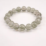 Japanese Natural Green Included Quartz 11mm Bead Bracelet 34.4g (ID:25432)