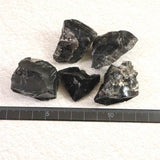 Japanese Natural Obsidian 20mm Rough Stone Set 200g (ID:25661)