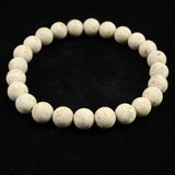Japanese Natural Yellow Tatsuyama Tuff 8mm Bead Bracelet 14.7g (ID:25670)