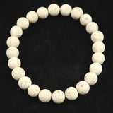Japanese Natural Yellow Tatsuyama Tuff 8mm Bead Bracelet 14.7g (ID:25670)