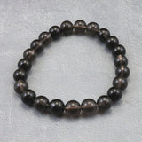 Japanese Natural Obsidian 8.5mm Bead Bracelet 18.1g (ID:26318)
