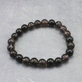 Japanese Natural Obsidian 8.5mm Bead Bracelet 18.1g (ID:26318)