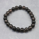 Japanese Natural Obsidian 8.5mm Bead Bracelet 18.1g (ID:26318)