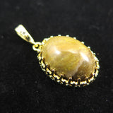 Japanese Natural Yufu Yellow Jasper 18mm Oval Pendanttop 18000g (ID:26410)