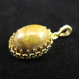 Japanese Natural Yufu Yellow Jasper 18mm Oval Pendanttop 18000g (ID:26410)