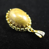 Japanese Natural Yufu Yellow Jasper 18mm Oval Pendanttop 18000g (ID:26410)