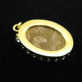 Japanese Natural Yufu Yellow Jasper 18mm Oval Pendanttop 18000g (ID:26410)