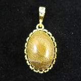 Japanese Natural Yufu Yellow Jasper 18mm Oval Pendanttop 18000g (ID:26410)