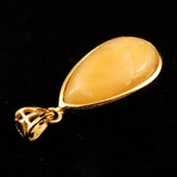 Japanese Natural Fluorescent Opal Orange Pear Shape 18mm Pendanttop 2.3g (ID:26577)