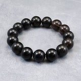 Japanese Natural Obsidian 13.5mm Bead Bracelet 48.8g (ID:26933)