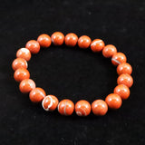 Japanese Natural Akadama Jasper 9.5mm Bead Bracelet 26.3g (ID:27494)