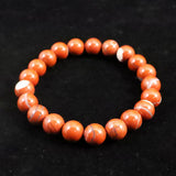Japanese Natural Akadama Jasper 9.5mm Bead Bracelet 26.3g (ID:27494)
