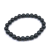 Japanese Natural Dark Blue Kamuikotan Actinolite Schist 8mm Bead Bracelet 19.7g (ID:27604)