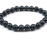 Japanese Natural Dark Blue Kamuikotan Actinolite Schist 8mm Bead Bracelet 19.7g (ID:27604)