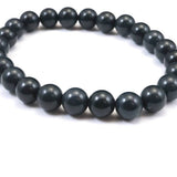 Japanese Natural Dark Blue Kamuikotan Actinolite Schist 8mm Bead Bracelet 19.7g (ID:27604)