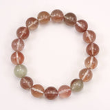 Japanese Natural Pink Included Quartz 11.5mm Bead Bracelet 39.5g (ID:27775)
