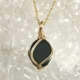 Izumo Jasper Oval Pendant 14K Gold Filled Type.B 10mm with Directory Card (ID:27950)