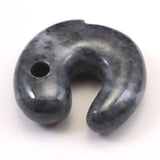 Natural Itoigawa Jadeite Black 30mm Magatama 15.4g with Certificate (ID:27994)