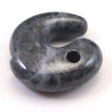Natural Itoigawa Jadeite Black 30mm Magatama 15.4g with Certificate (ID:27994)