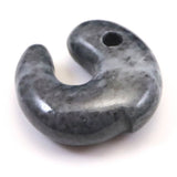 Natural Itoigawa Jadeite Black 30mm Magatama 15.4g with Certificate (ID:27994)
