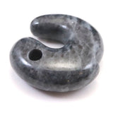 Natural Itoigawa Jadeite Black 30mm Magatama 15.4g with Certificate (ID:27994)