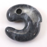 Natural Itoigawa Jadeite Black 30mm Magatama 15.4g with Certificate (ID:27994)