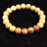 Japanese Natural Koyasan Six Conifer Woods 11mm Bead Bracelet 6.7g (ID:28547)