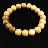 Japanese Natural Koyasan Six Conifer Woods 11mm Bead Bracelet 6.7g (ID:28547)