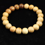 Japanese Natural Koyasan Six Conifer Woods 11mm Bead Bracelet 6.7g (ID:28547)