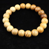 Japanese Natural Koyasan Six Conifer Woods 11mm Bead Bracelet 6.7g (ID:28547)