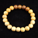 Japanese Natural Koyasan Six Conifer Woods 11mm Bead Bracelet 6.7g (ID:28547)