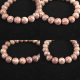 Japanese Natural Red Tosa Sakura 10mm Bead Bracelet 27.8g (ID:28608)