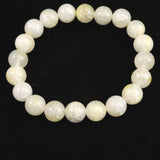 Japanese Natural Yellow Onokoro Quartz S Grade 10mm Bead Bracelet 29.2g (ID:28790)