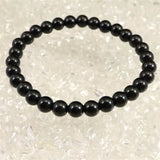 Japanese Natural Obsidian 6.3mm Bead Bracelet 8.9g (ID:29907)