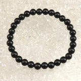 Japanese Natural Obsidian 6.3mm Bead Bracelet 8.9g (ID:29907)