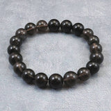 Japanese Natural Obsidian 10mm Bead Bracelet 28.0g (ID:30620)
