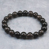 Japanese Natural Obsidian 10mm Bead Bracelet 28.0g (ID:30620)