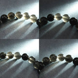 Japanese Natural Obsidian 10mm Bead Bracelet 28.0g (ID:30620)
