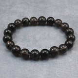 Japanese Natural Obsidian 10mm Bead Bracelet 28.0g (ID:30620)