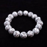 Japanese Natural Angel Snow Lite 12mm Bead Bracelet 41.9g (ID:30886)