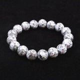 Japanese Natural Angel Snow Lite 12mm Bead Bracelet 41.9g (ID:30886)