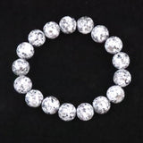 Japanese Natural Angel Snow Lite 12mm Bead Bracelet 41.9g (ID:30886)